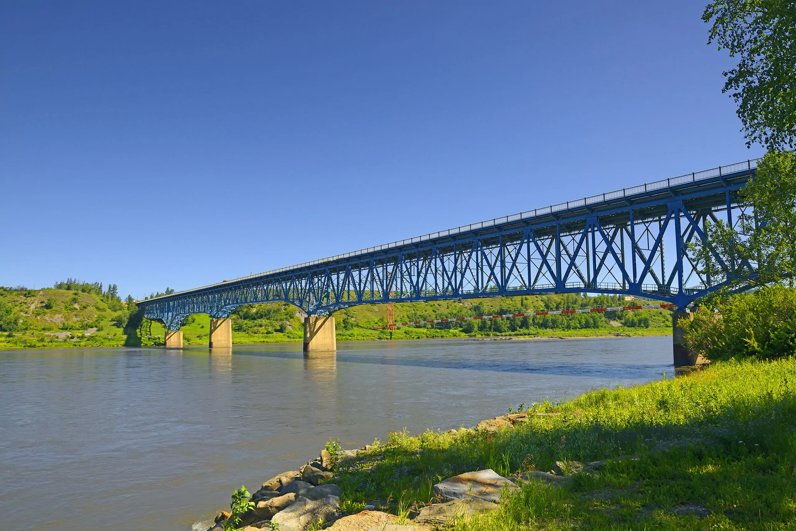 Taylor of British Columbia, the bridge over the Peace River on the Alaska Highway, Canada