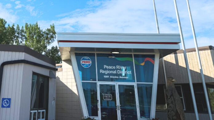 Peace River Regional District updated flag and entrance image JUN 2025 (1)